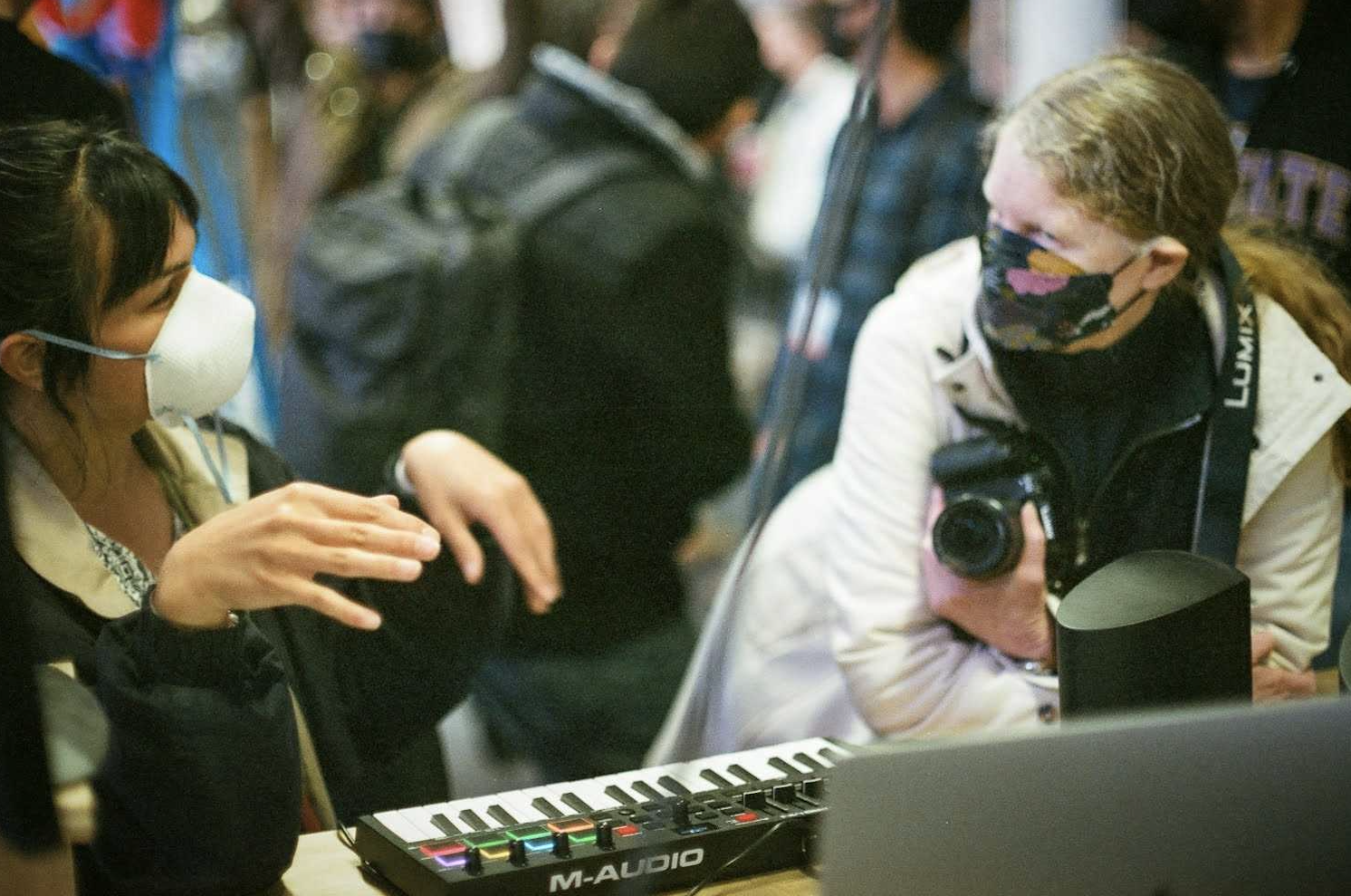 Photo of someone using the musical steno