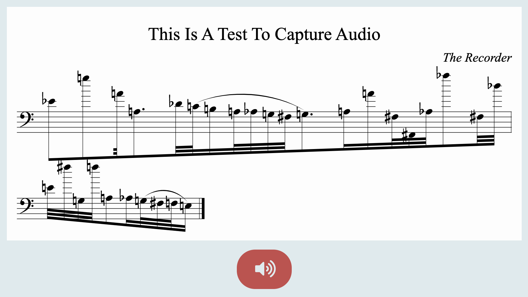 Example of sheet music from The Recorder